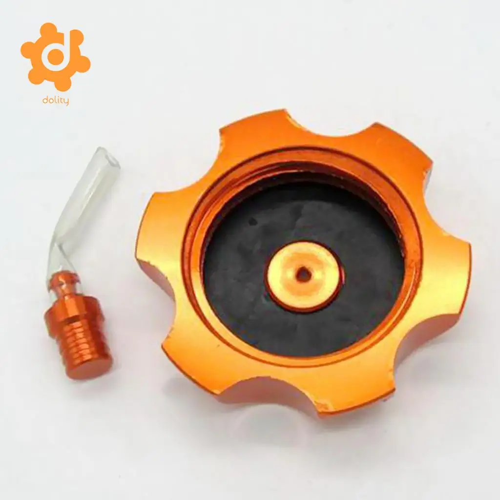 ATV Dirt Pit Bike CNC Aluminum Gas Fuel Tank Cap Breather Vent Orange