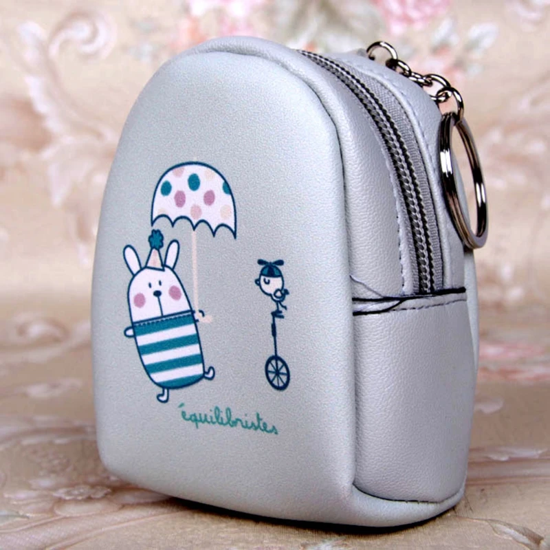 

THINKTHENDO Girl Women Coin Purse Zipper Change Wallet Small Mini Key Ring Key Chain Holder Pouch Mini Bag New Fashion