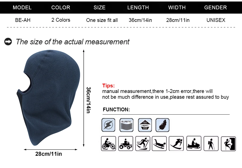 Зимняя флисовая термальная Балаклава, маска для лица, теплая шапка, защита для лица, лыжный, сноуборд, шлем, подкладка, защита головы, шапка бини для мужчин и женщин
