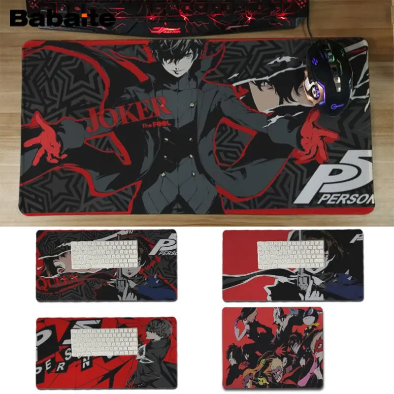

Babaite 2018 New Persona 5 Customized laptop Big Gaming mouse pad Rubber Mouse Pad Computer Game Tablet Mousepad