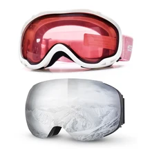 Snowmobile Ski Goggles Double Layers Mask Skiing Snow Glasses UV400 Anti-fog Men Women Snowboard Goggles Snow Eyewear Protection ski goggles winter snow sports snowboard goggles with anti fog uv protection for men women youth snowmobile skiing skating mask