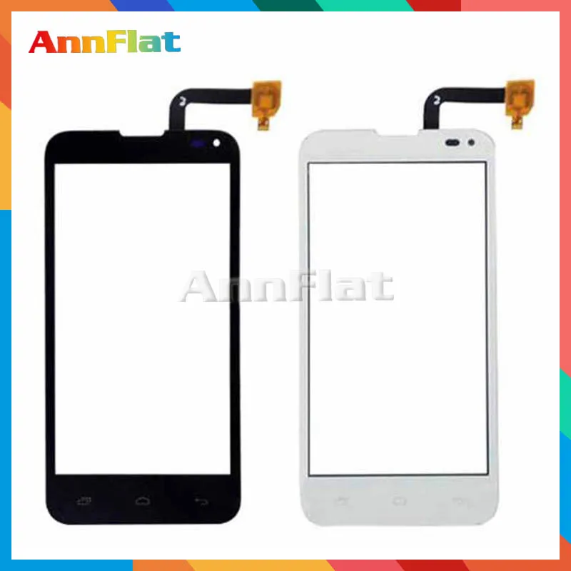 

High Quality 4.5" For Fly IQ4415 Touch Screen Digitizer Front Glass Lens Sensor Panel Black white Free shipping