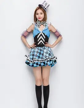 

Alice in Wonderland Princess Cards Poker Maid Dress costumes Cosplay Halloween Costume