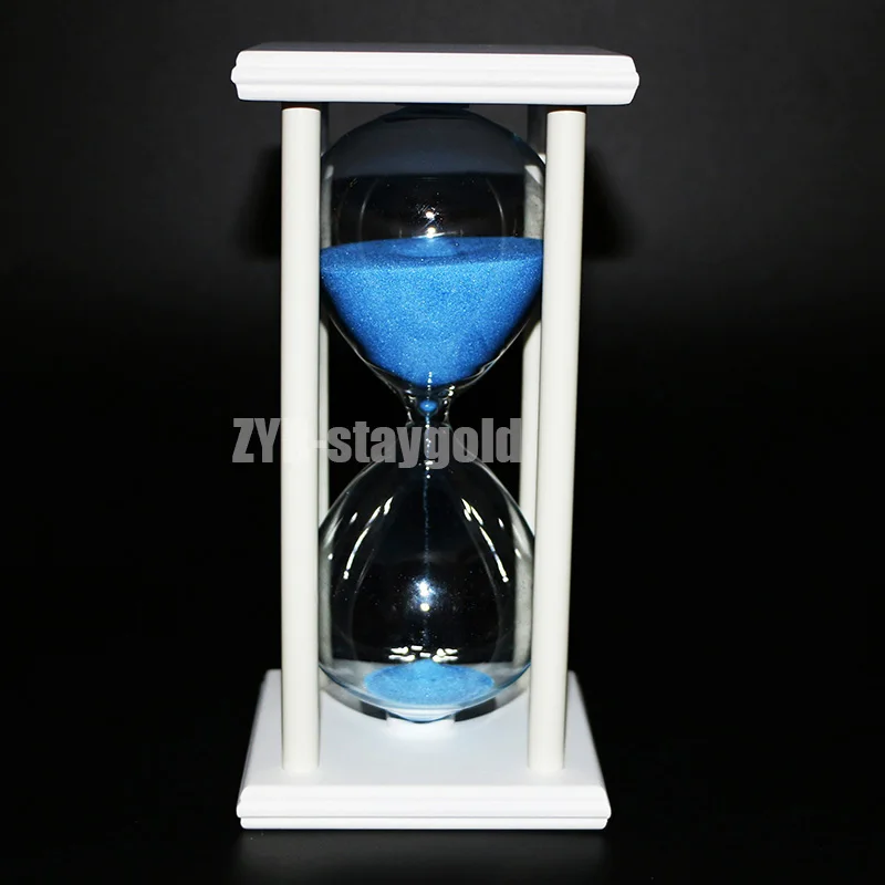 New 60 minutes sandglass timer hour glass timer high quality home decoration wood sand sand clock free shipping
