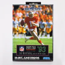 Спортивный Talk футбол '93 Starring Joe Монтана игровой картридж 16 бит MD игровая карта с розничной коробкой для sega Mega Drive для Genesis