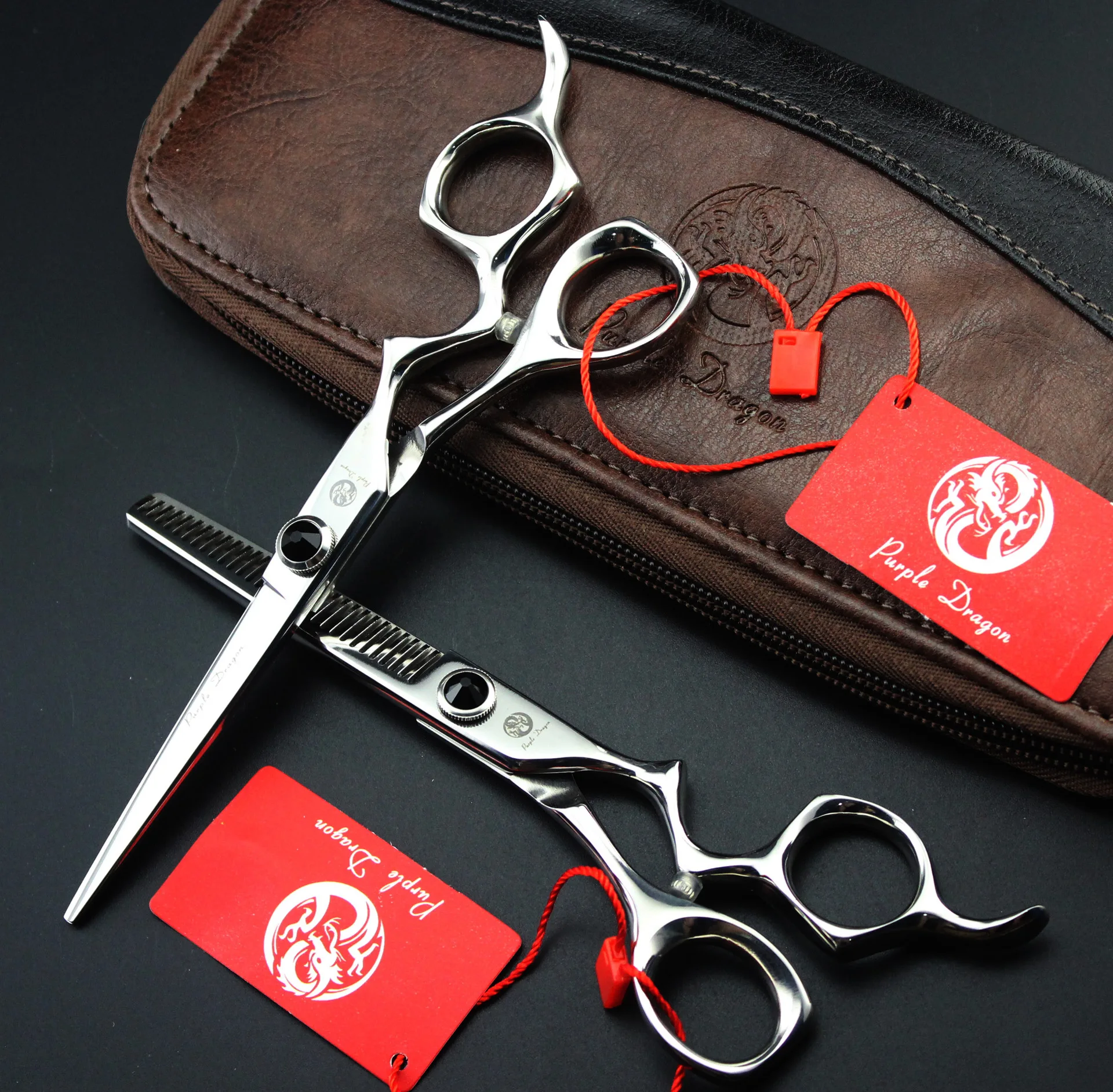 

Purple Dragon 6 Inch Professional Hair Scissors Hairdressing Barber
