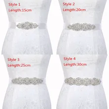 Inofinn цвета слоновой кости, с украшением в виде кристаллов Свадебные ремни атласная свадьбное платье со стразами Пояс аксессуары для свадьбы свадебный ленточный пояс T25