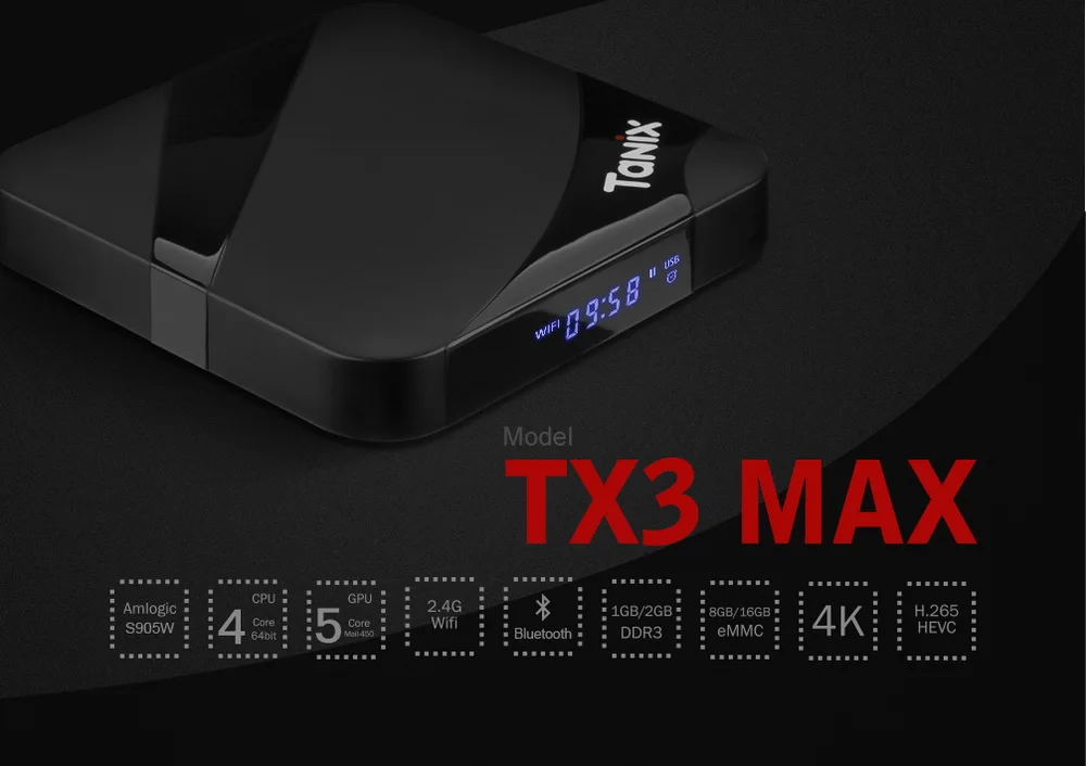 Tanix TX3 Max ТВ приставка Android 7,1 Amlogic S905W с новым ALICE UX 2 Гб 16 Гб ТВ приставка 2,4G Wifi BT4.1 Смарт медиаплеер X96mini