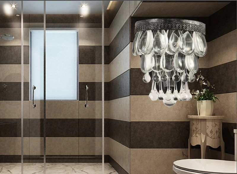 Лофт Промышленные Люстры Европейский Дворцовый стиль Железный стеклянный Хрустальный настенный светильник E14 светодиодный Бра современная настенная лампа для прикроватного ванная комната