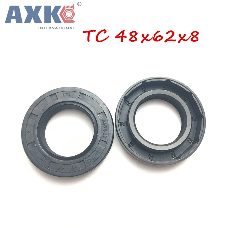 5pcs Skeleton Oil Seal 48x62x8mm //48x63.5x10//48x65x10//48x70x12//48x72x8mm TC Type NBR Black Radial Shaft Seal Ring Gasket Size : 49o5x77x18mm