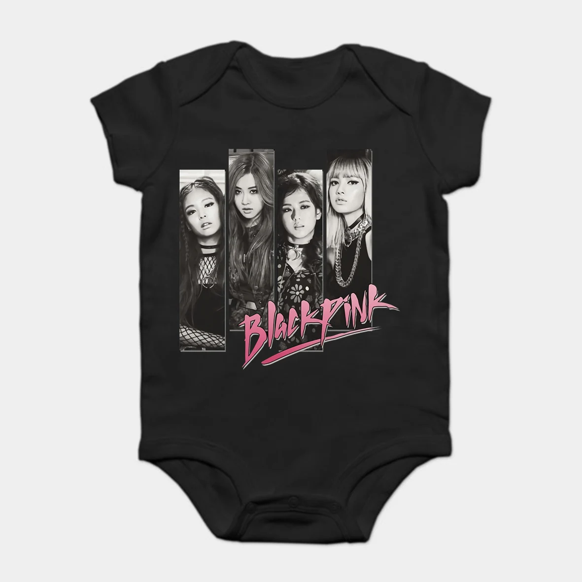 

Baby Onesie Baby Bodysuits kid t shirt Printed Cotton Short-Sleeve BLACKPINK Vintage Grunge