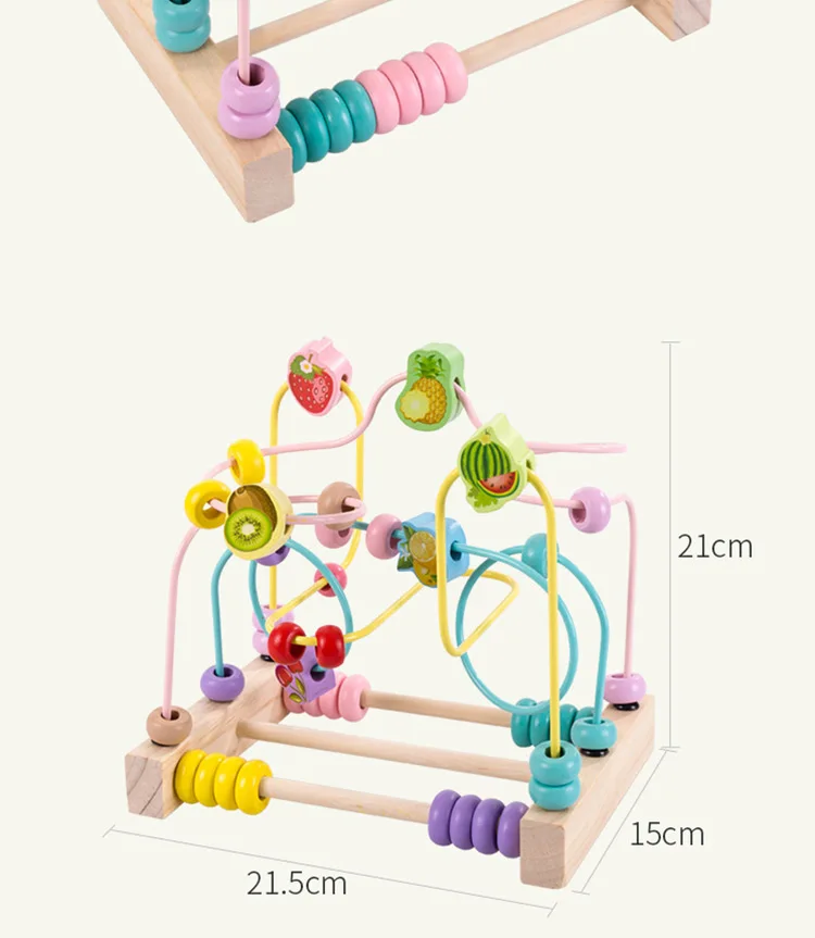 Детские развивающие милые фрукты круглые бусины Детские игрушки для новорожденных детские кроватки коляска мобильный Монтессори 21,5*15 см 201