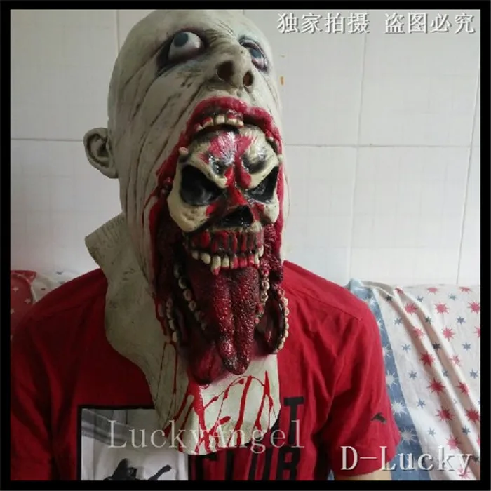 

Party Cosplay Devil Ghost Halloween Rubber Latex Scary Mask Made For Halloween Props Zombie Demon Horror Mask in stock