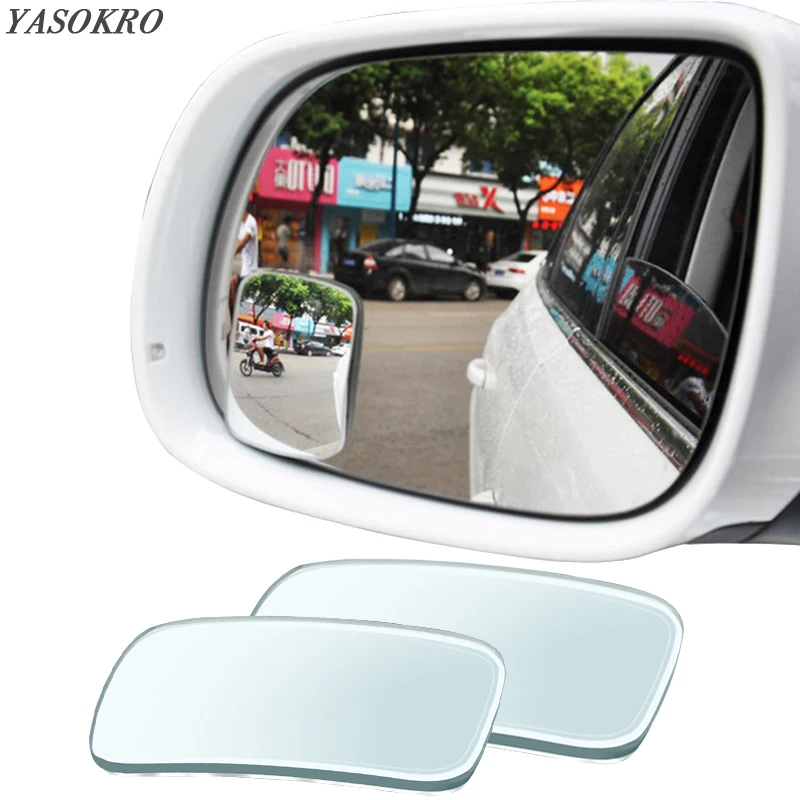 1 Pair RearView Car Mirror Adjustable Wide Angle View Blind Spot Exterior Mirror