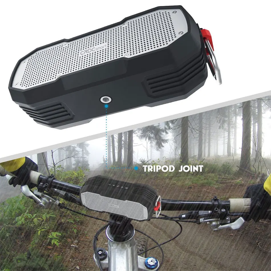 CRDC Bluetooth Speaker 4.2 Waterproof Portable Outdoor Wireless Stereo Mini Column Bass Loudspeakers with Mic for iPhone Xiaomi