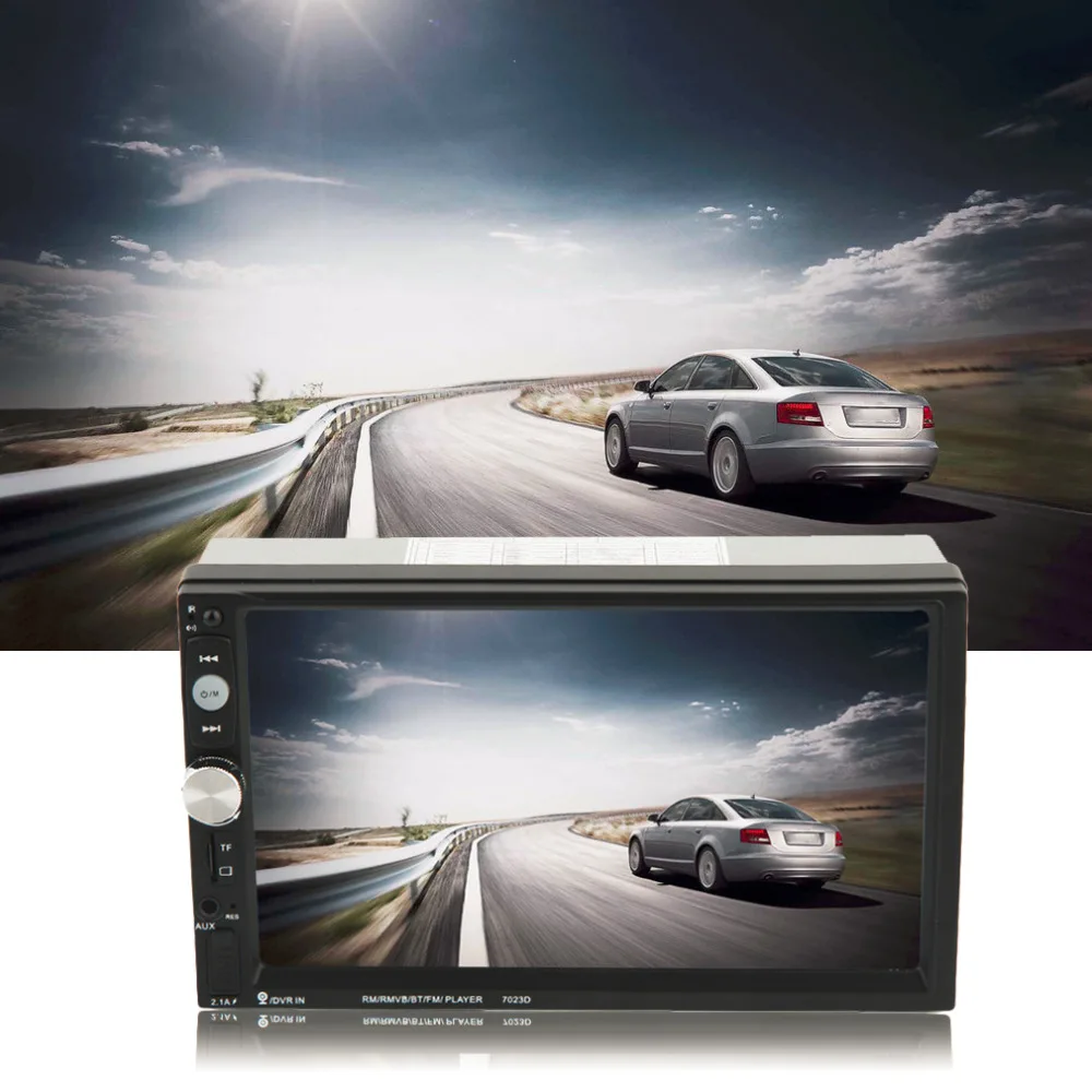 

New 2 Din Car Radio MP5 Player 7inch HD Touch Screen With Digital Phone Stereo Radio FM/MP3/MP4/Audio/Video/USB Auto In Dash