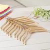 32cm/38cm/42cm Adult Children Non-slip Non-marking Hanger Log Color Varnish Bright Wood Hanger Home Supplies Dropshipping 3