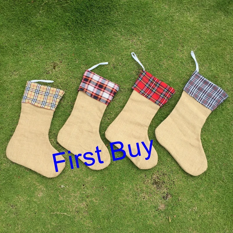 plaid Christmas stocking (5)