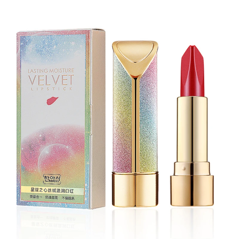 

Hanyashi Makeup brand velvet Dumb light Moist Lipstick Lasting Not decolorizing waterproof Nonstick cup Moisture Lipstick