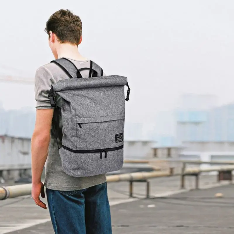 

15.6 inches Laptop Backpack Men Travel Bagpack Waterproof Anti Theft Canvas Rucksack Casual Daypack College Students School Bag