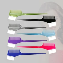 3 шт./лот для покраски волос в салоне окрашивающая щетка гребень для волос, расческа, двойная сторона двойного назначения Цвет Пермь щеточка гребень инструмент для укладки волос UN667