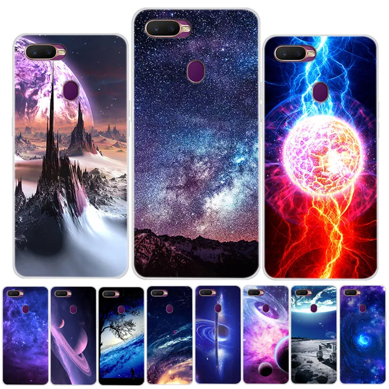 

Silicone Case on For OPPO AX7 Case Space Planet Soft TPU Back Cover Phone Case For Coque OPPO AX7 Pro CPH1893 AX 7 CPH1901 Cases