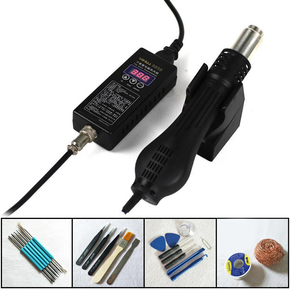 YIHUA 8858 Mini Portable Heat Gun Soldering Station BGA Rework Solder