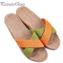 Hemp Men’s Shoes House Bedroom Bathroom Indoor Slippers Slides For Spring Summer Indoor Non-slip Women Flats Pasoataques Brand
