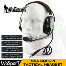 WOSPORT новые тактические наушники SORDIN шумоподавление Отмена военный airsoft Пейнтбол Охота наушники