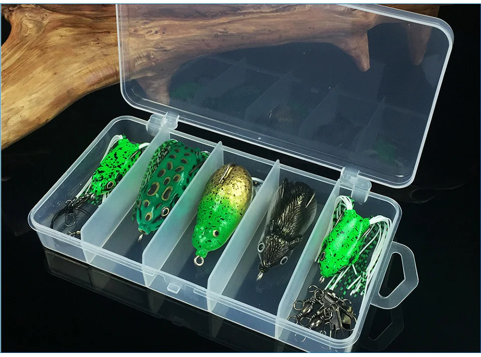 GLUREE-5Pcs-Frog-Fishing-Lures-Set-Topwater-Floating-Ray-Frog-Artificial-Bait-Minnow-Crank-Soft-Bait-Fishing-Tackle-Double-Hooks_02