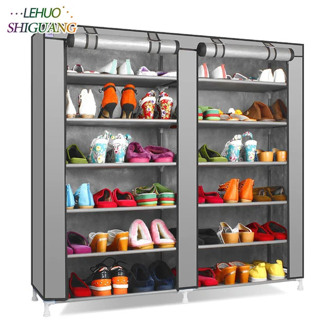 Special Price Double row shoe cabinet Non-woven fabrics large shoe rack organizer removable shoe storage for home furniture boots cabinet Special Price Double row shoe cabinet Non-woven fabrics large shoe rack organizer removable shoe storage for home furniture boots cabinet