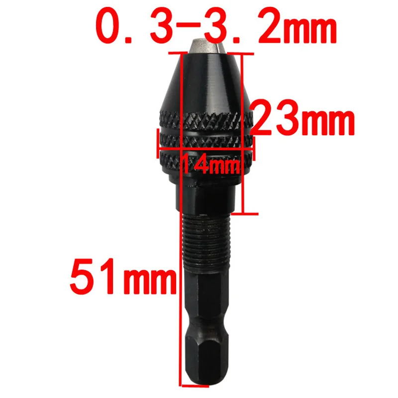 1 шт. 0,3-3,2 мм дрель аксессуар Универсальный Мульти ключа Универсальный патрон для мини дрели цанговый вращающихся инструментов Dremel дрель 8X0,75 мм - Цвет: 51mm