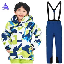 Kids Winter Ski Sets Children Snow Suit Coats Ski Suit Outdoor Boys Skiing Snowboarding Clothing Waterproof Jacket + Pants free shipping kids ski jacket winter outdoor children clothing windproof skiing jackets warm snow suit for boys girls