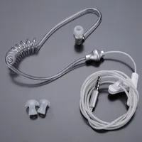 Acoustic Radiation Protection Anti-Radiation FBI Headphones Air Tube Handsfree Earphone with Microphone Volume Control Ear Hook 2