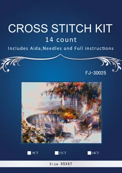 

Top Quality Lovely Hot Sell Counted Cross Stitch Kit Old World Holiday Ornaments Similar DMC fj-30025 coffee park