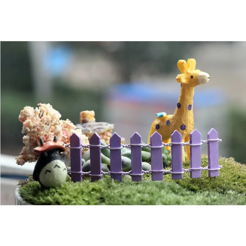 1 шт. 10x3 см красивый деревянный забор садовый орнамент аксессуар горшки Фея декорации Декор разные цвета