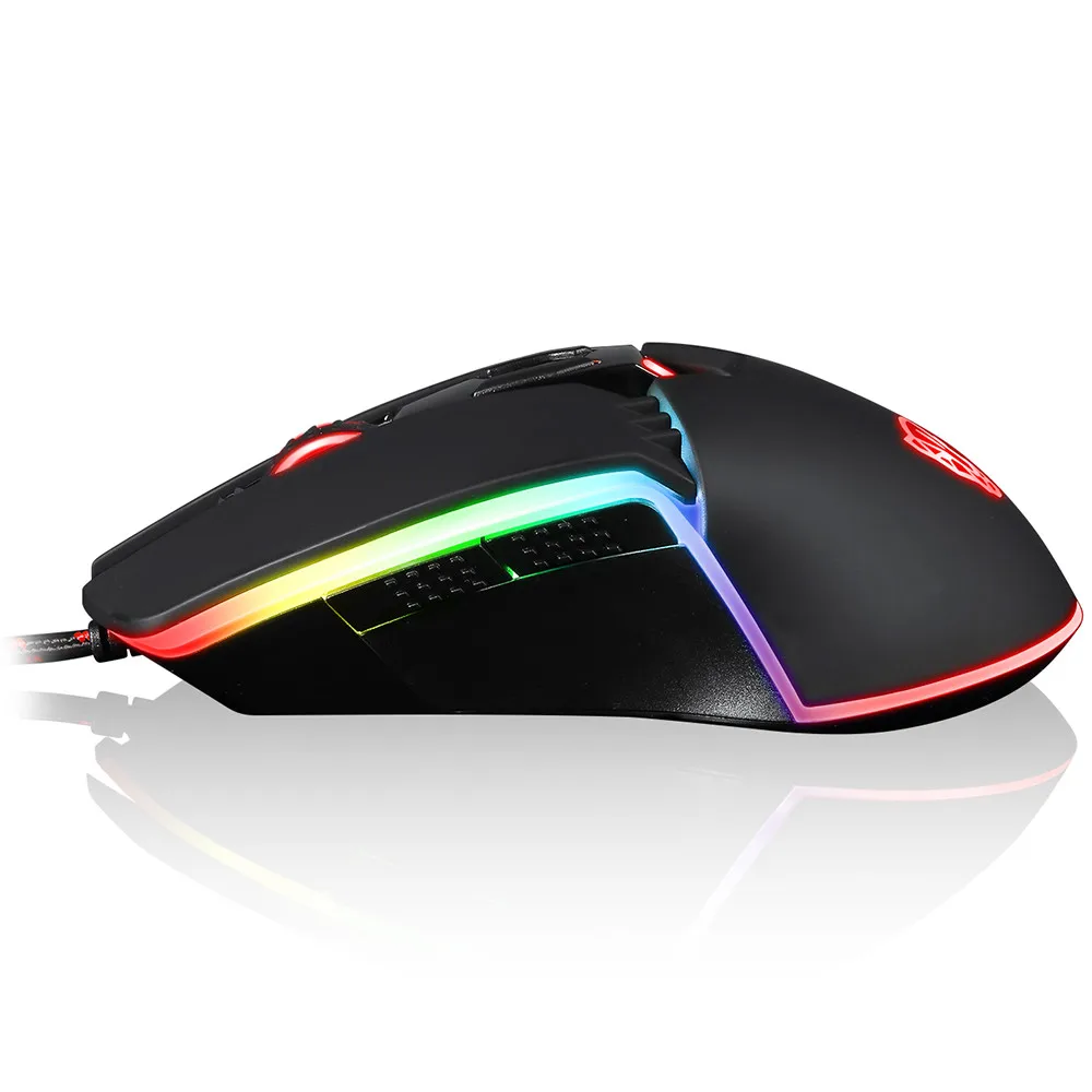MOTOSPEED V20 игровая мышь 5000DPI дышащая светодиодный оптическая Проводная