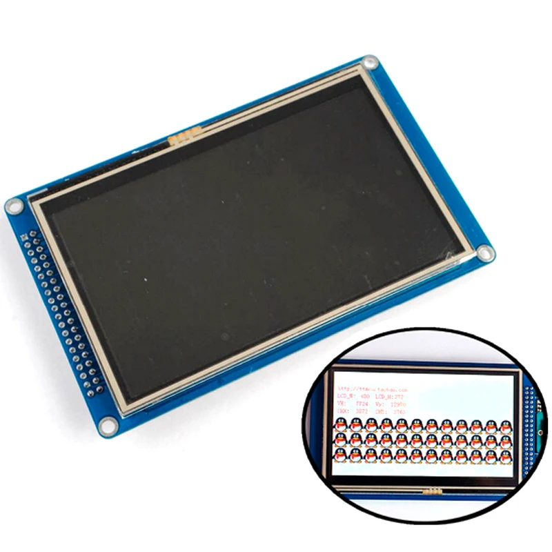 4.3 &quot4.3 дюймов TFT ЖК дисплей Дисплей модуль Экран Shield 480*272 для Arduino 51/AVR/ STM32 + адаптер