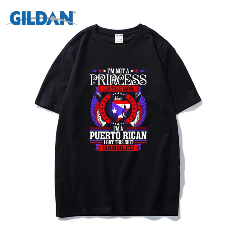Im Not Princess Puerto Rican T-Shirts 2018 For Man Light Black T Shirts Clothes Custom Tee Shirt Design | Мужская одежда