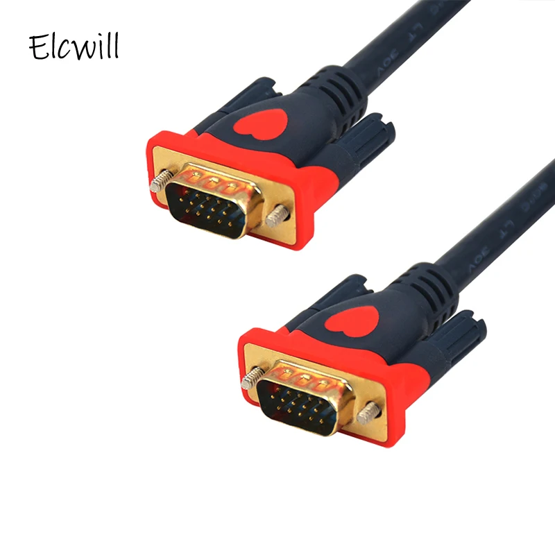 

1080P VGA To VGA Cable 15 Pin Male To Male Video Cable for PC Computer Projector HDTV Monitor Display 1.5M/3M/5M