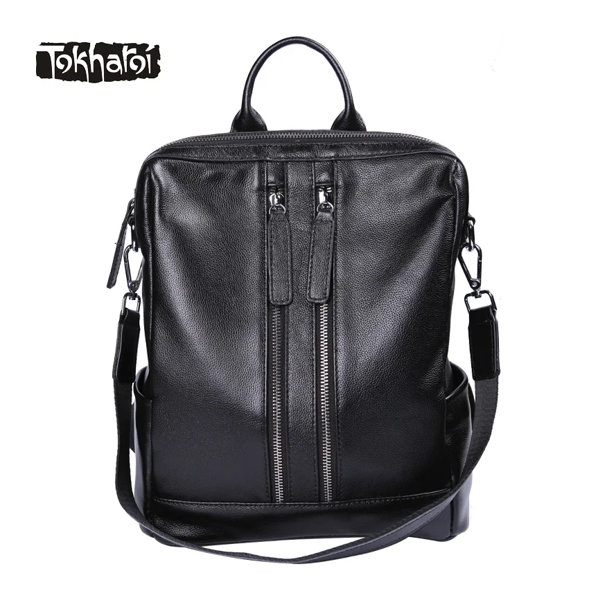 solid black backpack