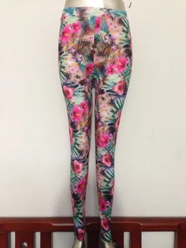 

womens bottoms high elastic pants capris comfortable leggings the european and american style popular print free shipping