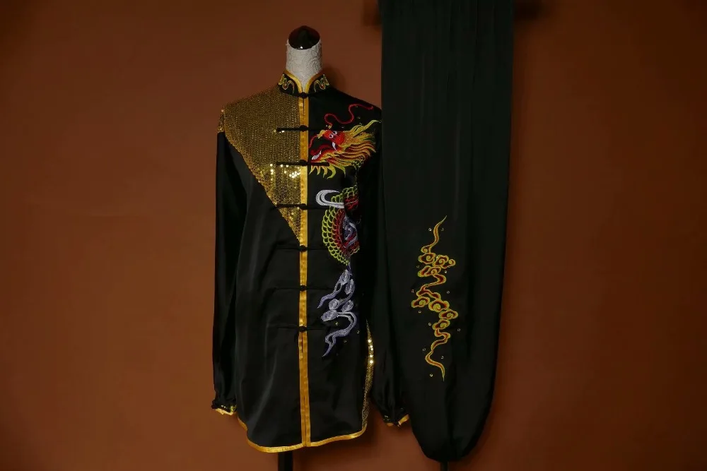 Wushu taichi одежда тайцзи changquan Униформа боевых искусств соревнование вышитая kungfu