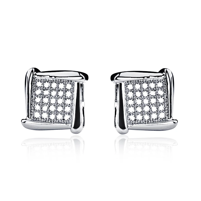 Мужские серьги гвоздики в стиле хип хоп с фианитом|stud earrings|mens stud earringsearrings for men |