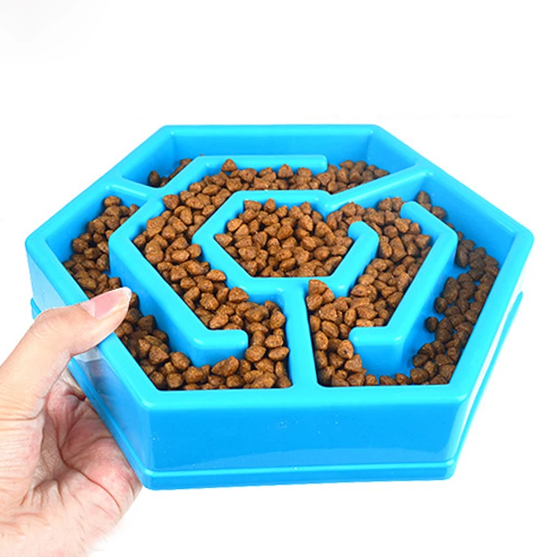 

PP Maze Avoid Choking Slow Eat Bowls Dog Cat Food Water Bowl Pet Feeder Supplies