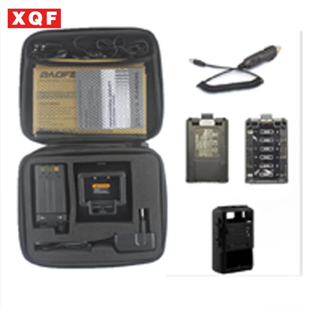 

Baofeng UV-5R Vhf Uhf 136-174/400-520MHZ handy radio with carring case + battery case + car charger + soft case +headfone