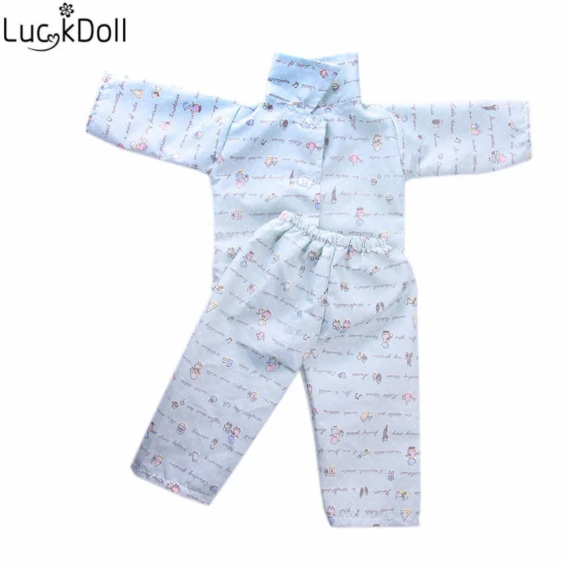 Luckydoll 15 шт. новая одежда куклы пижамы подходит 18 дюймов Американский 43 см BabyDoll аксессуары игрушки Детские лучшие рождественские подарки