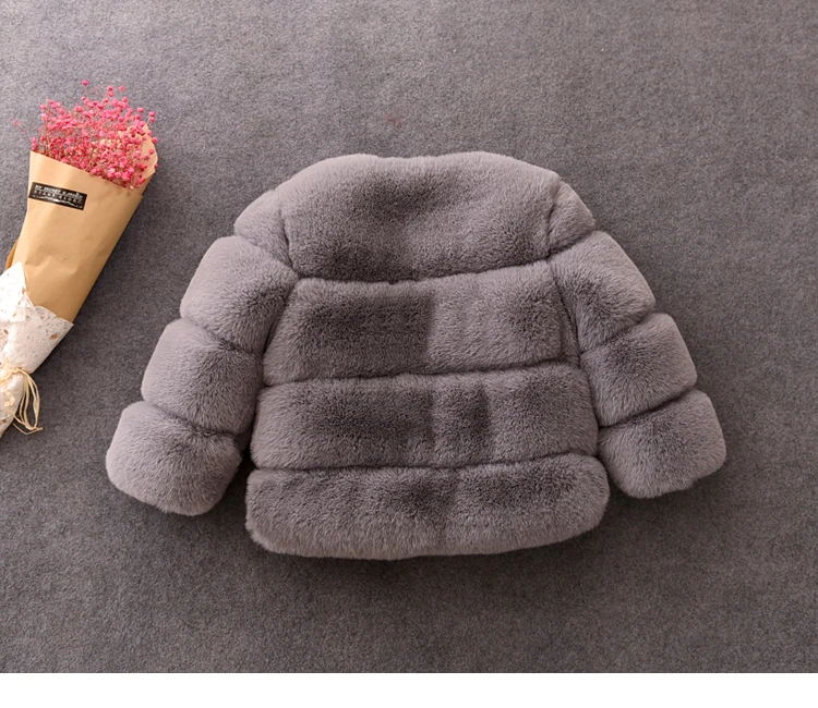 Winter Girls faux fur Coats fashion Children winter Jackets for girls clothes Kids Outerwear fur Jackets warm princess coat