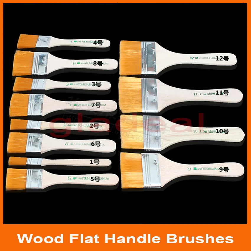 1 8pcs PCB Dust Clean Soft BGA Rework Anti static Brush Wood Flat