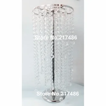 

new hot sale cheap wedding decorative table tall crystal flower holder centerpieces